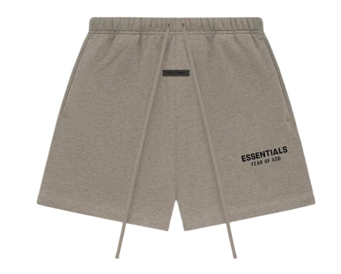 Homestead Heather Fear of God Essentials SS25 sweatshort, front view